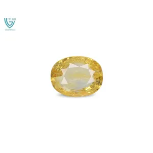 Zafiro Amarillo Natural de 7.6 Quilates (Pukhraj) - Corte Esmeralda Facetado, Piedra Suelta de Aguamarina y Alejandrita Disponible en Varias Formas - Product Image 1
