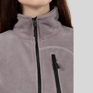 Veste zippée surdimensionnée personnalisée pour femme en polaire, imprimé intégral, style urbain, fourrure respirante, décoration camouflage, poches - Product Image 2