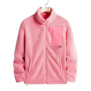 High-Quality <b>Men</b> Causal Zip up <b>Sherpa</b> <b>Jacket</b> Color Blocking Design Warm Polar Fleece <b>Jacket</b> Winter <b>Jacket</b> Front Pocket - Product Image 5