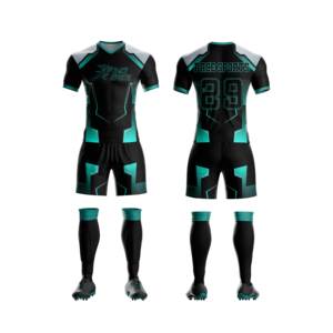 Venta al por mayor nuevos materiales Diseño personalizado Sublimación de color uniforme de fútbol Jersey Club número personalizado nombre camiseta de fútbol ropa deportiva - Product Image 2