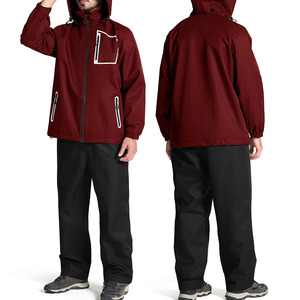 Veste de randonnée imperméable à capuche pour hommes, tendance, en tissu de qualité supérieure, douce et texturée, très vendue - Product Image 1