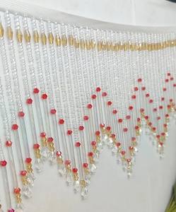 6 Inch Beaded Fringe: Seed Beads, Crystal Beads, <b>Lampshade</b> Trim - Product Image 1
