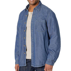 Chemise en jean pour homme, coupe décontractée, de haute qualité, avec tissu 100% coton respirant, construction durable et style décontracté - Product Image 1