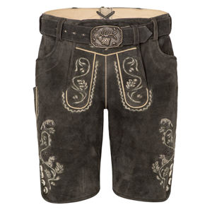 Style bavarois traditionnel allemand Oktoberfest hommes Lederhosen Shorts solide brodé Anti-rides respirant OEM sur mesure - Product Image 1