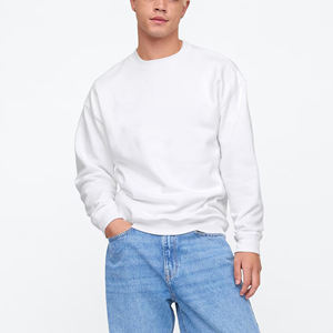 Precio al por mayor Sudaderas lisas de color sólido para hombre, ropa de moda para exteriores, sudaderas sin capucha. - Product Image 5