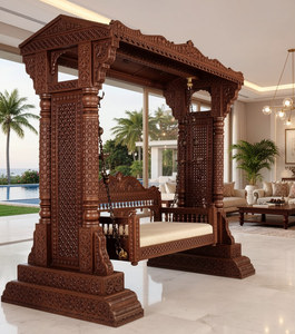 Full Hand Carved Modern Teak Wood <b>Swing</b> Customizable Durable Indoor Home Furniture Custom Color & Size Premium Quality Australia - Product Image 3