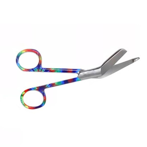 High Quality Custom Engraved Personalized Stainless Steel Bandage <b>Scissors</b> 5.5 Inch Colorful <b>Floral</b> Print Manual Power Source - Product Image 3