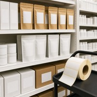 Étiquettes autocollantes en papier personnalisées, durables, résistantes à la chaleur, écologiques, pour les prix des produits d'épicerie, adhésives pour les magasins de détail