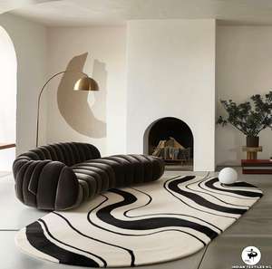 Alfombra de lana con mechones a mano de diseño personalizado moderno, alfombra con mechones a mano al por mayor para sala de estar para TEXTILES INDIOS H/L - Product Image 2