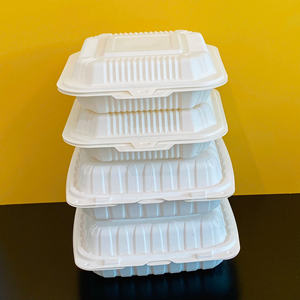 Newest style 2026 Factory clamshell Take Out Food Containers to Go <b>Boxes</b> Restaurant MFPP 1 -2-3 Compartments Hinged Container - Product Image 3
