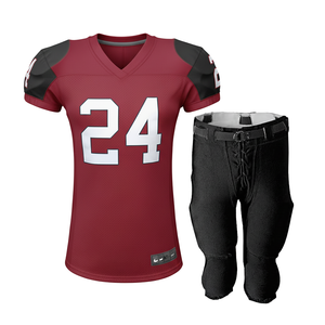 Maillot de football américain pour hommes adultes en gros, uniforme de match, jersey en polyester respirant 255GSM, vêtements de sport pour tournoi - Product Image 2