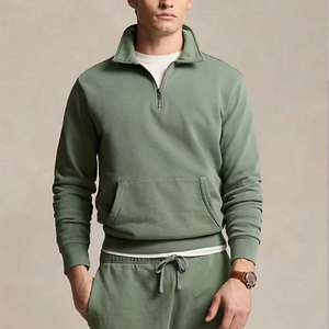 Top Wear Outclass Fashion Look Men Quarter Zip Hoodie Hot Selling Plain Color Men Quarter Zip Hoodie - Product Image 1