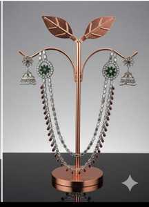 Oxidized Jewellery <b>Long</b> <b>Necklace</b> Set Cluster Pearls Fancy Design Elegant Traditional Indian Ethnic Party Wear Temple Jewellery - Product Image 4