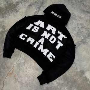 OEM เสื้อฮู้ดผู้ชายวินเทจมีซิปมีฮู้ดผ้าฝรั่งเศสผ้าคอตตอนขนาดใหญ่ระบายอากาศได้ดีพิมพ์ลายกรดซีดจางสำหรับฤดูหนาว - Product Image 3