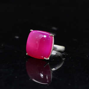 แหวนเงิน92.5เงินอัญมณีสีม่วงและชุดพลอยเพทายโรเดียมชุบเครื่องประดับขนาด17x17มม. 5.46กรัม - Product Image 5