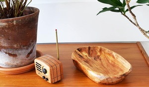 Plato de madera para servir, plato de anillo de madera Vintage, obras de arte talladas a mano (longitud 8,5 ~ 10 pulgadas) - Product Image 6