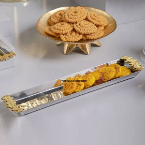 Plateau de service en métal pour la maison hôtels et restaurants fournitures meilleure qualité Design moderne décoratif maison - Product Image 1