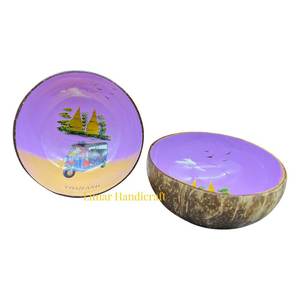 Cuencos de cáscara de coco lacados hechos a mano Cuencos decorativos a granel de exportación - Product Image 6