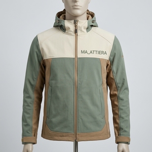 <b>Men</b> Hooded Softshell <b>Jacket</b> Color Block Outdoor Windproof <b>Waterproof</b> <b>Breathable</b> Eco-Friendly <b>Lightweight</b> Casual Workwear Front - Product Image 4