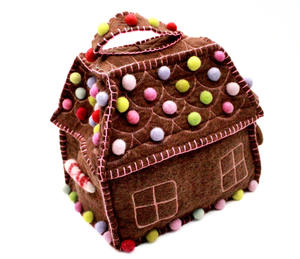 Sac en laine feutré à la main de couleur marron, ustensile de rangement élégant et décoratif pour la maison, multi-usage, - Product Image 3