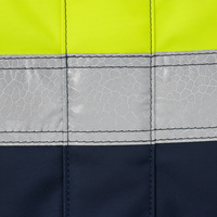 Chaqueta de Seguridad de Alta Visibilidad ANSI Clase 2/3, 420 Cd/m de Reflectividad, Impermeable, Transpirable, de Poliéster, para Construcción y Carreteras