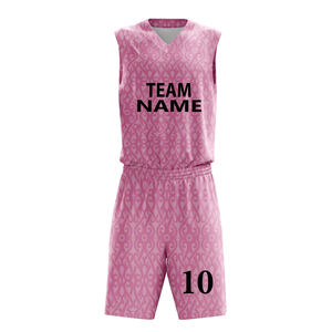 Conjunto de Uniforme de Baloncesto Personalizable y Económico, 100% Poliéster, Reversible, Transpirable, para Entrenamiento, para Hombre - Product Image 1