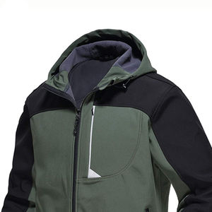 Chaqueta Cortavientos Impermeable con Capucha, Chaqueta de Invierno Cálida, Logotipo Personalizado OEM, Chaqueta Informal de Softshell para Hombre, Transpirable, Reversible - Product Image 3