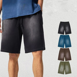 Pantalones cortos de lavado ácido para hombre más vendidos, tela ligera y de secado rápido, hechos a medida con múltiples bolsillos transpirables y patrón sólido - Product Image 5