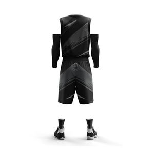 Conjunto de Uniforme de Baloncesto para Hombre, Talla Grande, Sin Mangas, Cómodo, Transpirable, Anti-UV, Secado Rápido, 100% Poliéster, Logotipo Personalizado, para Exteriores - Product Image 2