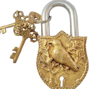 Candado de metal de latón antiguo de la mejor calidad en la India con estilo antiguo - Product Image 2