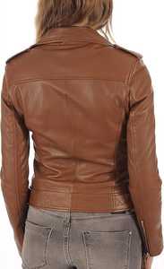 Veste personnalisée de haute qualité en cuir PU véritable épais pour femmes dernière technique de broderie à la mode pour le printemps et l'hiver - Product Image 3