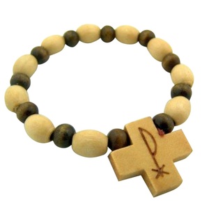 Pulsera de cuentas de madera de resina de alta calidad diseño clásico Venta caliente joyería cristiana de moda para aniversarios al por mayor - Product Image 3