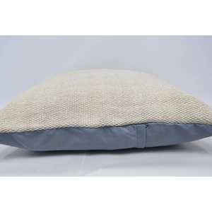 28x28 Inch Beige Ikat Patchwork Wool <b>Pillow</b> Soft Vintage Embroidered Fabric Decorative Cushion for Sofa or Home Use - Product Image 5