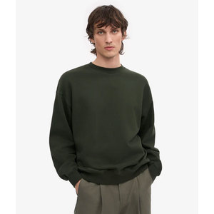Sudadera Unisex de Otoño, Estilo Urbano, Color Negro, Estética, de Alta Densidad, Gruesa, Cálida, con Cuello Redondo, de Poliéster/Algodón - Product Image 4