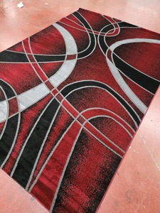 Alfombra Adiva Moderna Turca Gaziantep, Tejida a Máquina, Jacquard, de Poliéster, Resistente a las Manchas, con Base de Yute de Pelo Alto y Grueso - Product Image 6