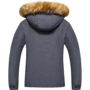 Women's Winter Puffer Jacket Denim Style Breathable Quick Dry Turtleneck Collar Plain Dyed Woven Fabric Stylish Trendy Fashion - Product Image 2