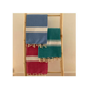 Rayures motif teint naturellement 100% coton serviette turque confortable et Portable lavage facile Camping voyage couverture durable - Product Image 5