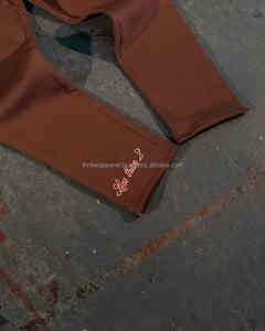 Ensemble survêtement unisexe personnalisé hiver pantalon de survêtement à capuche solide délavé avec broderie en détresse strass options de taille pour hommes - Product Image 2