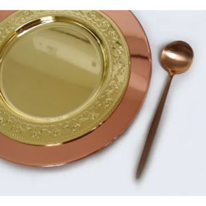 Wholesale <b>Gold</b> Metal Charger <b>Plate</b> Restaurant Tableware Under <b>Plate</b> for Everyday Use or Special Occasions Placemats - Product Image 6