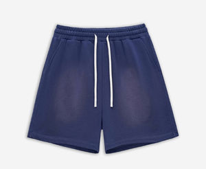 Short en jean d'été personnalisé de haute qualité pour hommes en détresse délavé au soleil Vintage Gym Wear Solid Pattern Canvas Casual Plain Dyed - Product Image 3