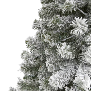 Vente d'usine, arbre de Noël artificiel floqué <span class=keywords><strong>pas</strong></span> <span class=keywords><strong>cher</strong></span> de 180 cm (6 pieds), flocon de neige, arbre de Noël enneigé pour décoration intérieure et extérieure - Product Image 3