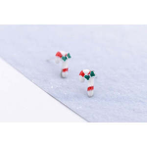 Scatola di gioielli C10 in argento Sterling orecchini di zucchero di natale - Product Image 3