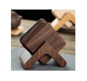 Wholesale Prices Product Wooden Joint Drink Cup Glass Coasters Table Top Cheap Price Product Wooden Square Coaster - Product Image 5