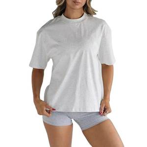 Buena calidad ligero personalizado de talla grande mujeres de talla grande camisetas de moda ropa de Yoga ropa Casual camiseta - Product Image 6