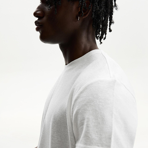 Haute qualité 100% coton été blanc surdimensionné lourd T-Shirt impression personnalisée unisexe Slim Fit plaine vêtements pour hommes - Product Image 2