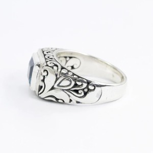 แหวนพลอยบุษราคัมสีฟ้าคลาสสิกสีเงิน925แฮนด์เมดเป็นมิตรกับงานเลี้ยงงานแต่งงานหินธรรมชาติได้รับการรับรองแบบตุรกี - Product Image 2