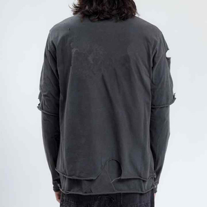 T-shirts à manches longues unisexe 100% coton T-shirt à col rond double couche personnalisé à motif de personnage Hauts à col rond pour hommes et femmes - Product Image 2