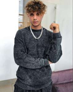 Sudaderas Chándal de lavado ácido en blanco liso Precio bajo Chándal de lavado ácido de alta calidad Chándal de peso pesado para hombre Chándal - Product Image 6