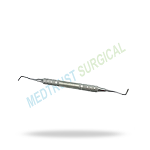 Ochsenbein Four Chisel, instrument chirurgical dentaire à double extrémité en acier inoxydable pour la chirurgie parodontale et buccale - Product Image 3