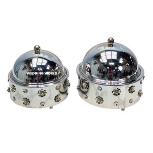 Casseroles en métal pour décorer la table Vaisselle en acier faite à la main Ustensiles de cuisine fantaisie Ustensiles de table Nouveau chauffe-plats en métal pour la vente en gros - Product Image 5